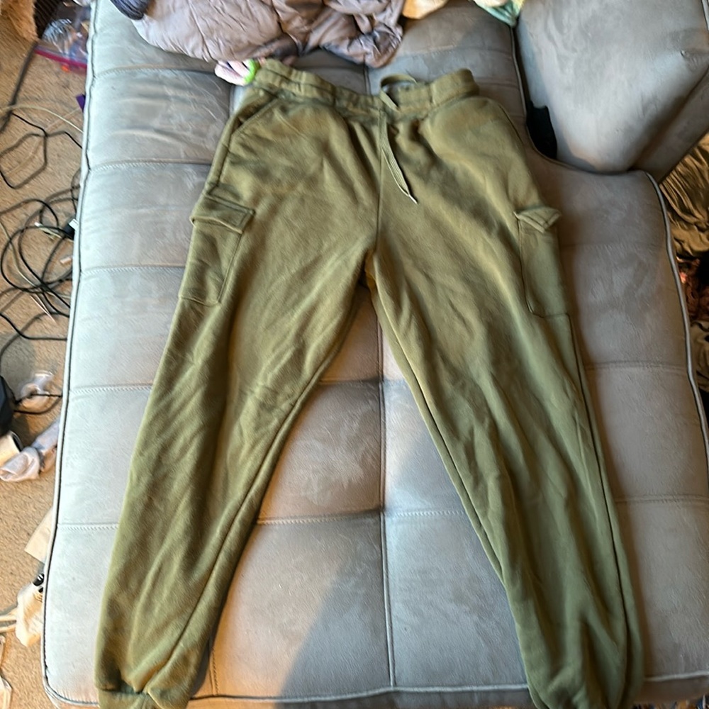 Navy Green Sweatpants